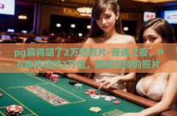 pg麻将胡了2万倍照片-奇迹之夜，PG麻将胡牌2万倍，瞬间定格的照片-pg麻将胡了2万倍照片