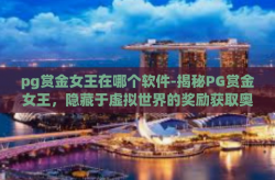 pg赏金女王在哪个软件-揭秘PG赏金女王，隐藏于虚拟世界的奖励获取奥秘-pg赏金女王在哪个软件