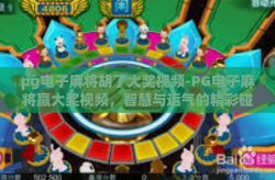 pg电子麻将胡了大奖视频-PG电子麻将赢大奖视频，智慧与运气的精彩碰撞-pg电子麻将胡了大奖视频
