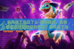 麻将胡了是赢了么-麻将胡牌，胜利的象征还是智慧的考验？麻将胡了是赢了么